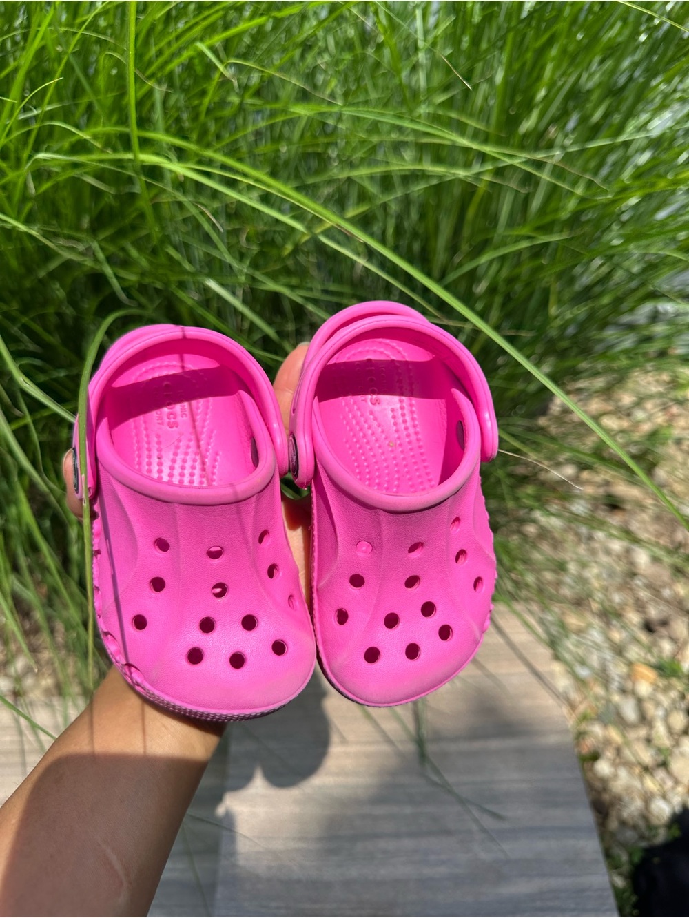 Crocs Kids' Baya Clog - Electric Pink - Lightweight & Comfortable Toddler Shoes